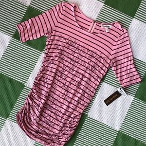 Jessica Simpson maternity pink sheered shirt
